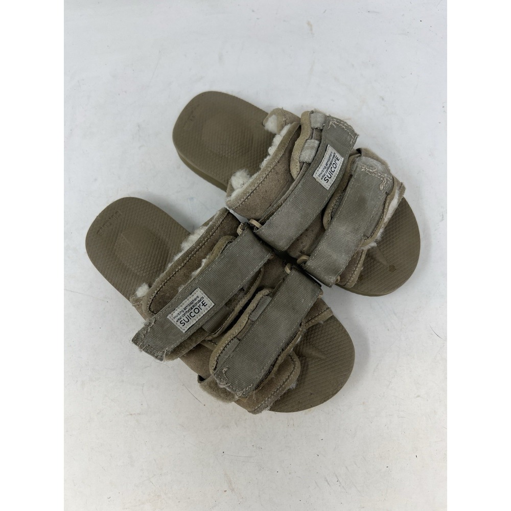 Suicoke MOTO Cab Slide Sandal Men's‎ size 4 Women's 6 Tan Shearling Lined